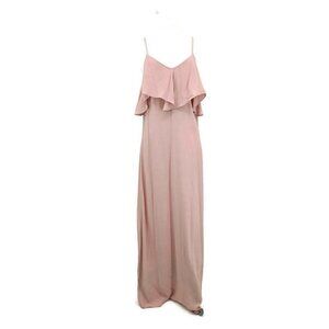 New Flynn Skye Dreamy Maxi Dress Womens XS Rayon Dusty Rose Solid Pink